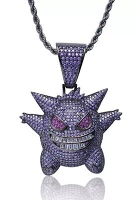 Gengar Hip Hop Blingbling Necklace Anime Manga Cosplay Chain Necklace Chain • 12.92£