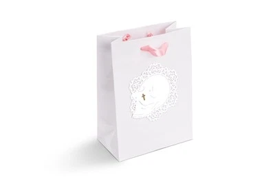 Bolso Favor Bautizo Hecho a Mano - Regalo Fiesta Religiosa para Niña o Niño, Bolsa de Caramelos Foto 1 de 4