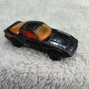 Vintage Matchbox Black 1982 Mazda RX7 Red Interior Working Doors Rare - Picture 1 of 7