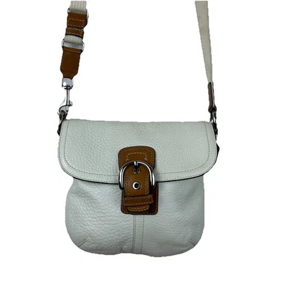 COACH Soho 真皮斜挎包 复古 Y2K 马鞍钱包 卵石扣 — 第 1/4 张图片