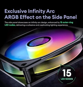 6 Pack RGB Fans, Infinity Arc ARGB Effect, PWM PC Fans 23.5 dBA - Bild 1 von 14