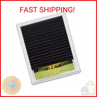 Redi Shade No Tools Original Blackout Pleated Paper Shade Black, 36" W x 72" L,  - Image 1 of 2