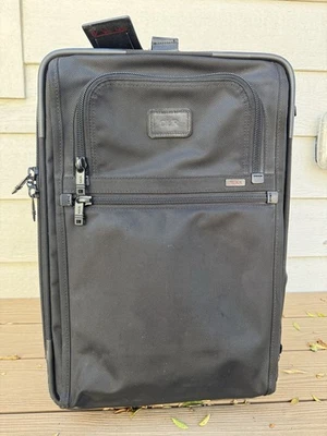 Tumi Alpha 22" Frequent Traveler Zippered Expandable Carry On Black 22922DH - Image 1 of 4