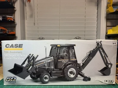 ERTL Case 580 Super M Series 2 Loader Backhoe 50th Anniversary Black 1/16 - Image 1 of 4
