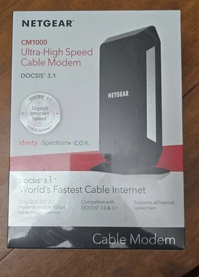 Netgear CM1000 Gigabit Cable Modem Ultra High Speed DOCSIS 3.1 CM1000 - Image 1 of 4