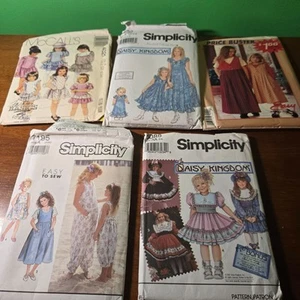 Kids Dress sewing patterns mixed lot unverified Daisy Kingdom - Picture 1 of 5