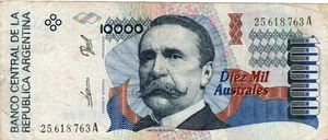 Banknote Argentina P334a 10000 Pesos 1989 - Picture 1 of 2