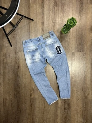 Pantalones de mezclilla Galliano Avan-Garde azul con logotipo trasero para hombre talla 30 Foto 1 de 4