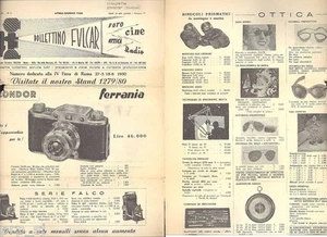 FULCAR BOLLETTINO 1950 OTTICA OCCHIALI FOTOGRAFIA LEICA FISARMONICA SCANDALLI - Foto 1 di 1