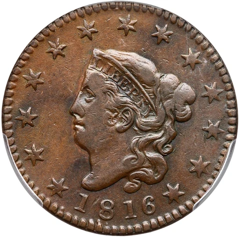 1816 N-8 R-3 PCGS VF 30 Matron or Coronet Head Large Cent Coin 1c Cover