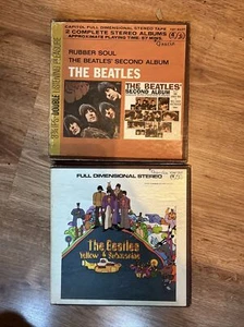 THE BEATLES 3 3/4IPS 4 Track Reel To Reel Yellow Sub & Rubber Soul & 2nd Lp - Picture 1 of 8