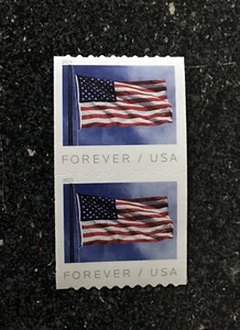 2019USA #5342 Forever U.S. Flag US - Coil Pair Mint (APU) - Picture 1 of 1