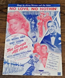 No Love, No Nothin' aus "The Gang's All Here" 1943 Noten Carmen Miranda - Bild 1 von 4