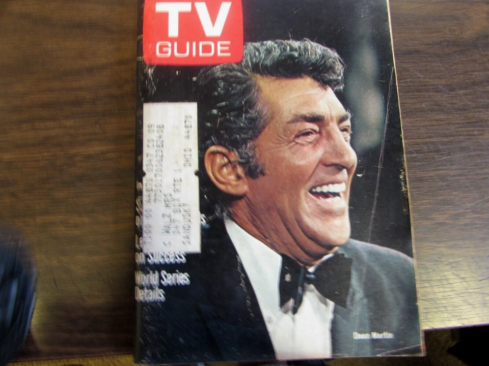 VINTAGE TV GUIDE - SEPTEMBER 28TH. 1968   DEAN MARTIN  COVER   VG. - Image 1 of 1