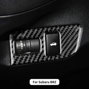 Rear Trunk Switch Sticker For Subaru BRZ Toyota 86 2013-2020 BLACK Carbon Fiber - Picture 1 of 6