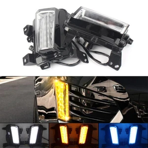 LED DRL w/Turn Signal Fog Lights Lamps For 2017-2019 Cadillac XT5 - Picture 1 of 9