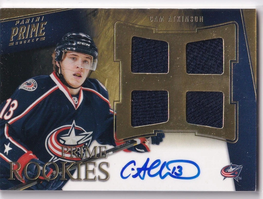 11/12 PANINI PRIME CAM ATKINSON RC SP ROOKIE QUAD JERSEY AUTO /199 #114