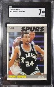 1987-88 Fleer Basketball [Base] Rookies #27 Johnny Dawkins RC SAS Duke NM SGC 7 - Bild 1 von 12