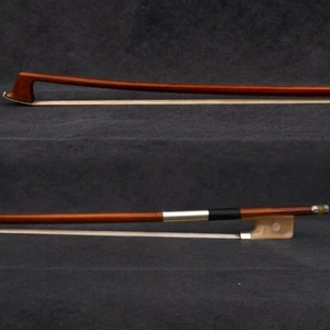 Pro Master Pernambuco Viola Bow White OX Big eye Frog Silver Part Stiff Fast 68g - Picture 1 of 12