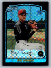 2003 Bowman Chrome X-Fractors RC #190 Eny Cabreja Houston Astros Baseball Card