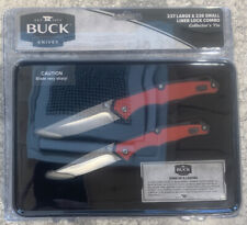 Buck 237 Large & 238 Small Liner Lock Folding Knife Gift Set In Collectors Tin
