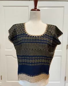 Treadle Loom blouse Made in Oaxaca Mexico. - Picture 1 of 6