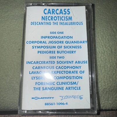 Carcass-Necroticism: Descanting The Insalubrious (Rare 1991 Promo Cassette) OOP! - Image 1 of 4