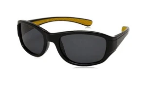 Polaroid Kids Wrap Design Sunglasses Semi Matte Black - Picture 1 of 4