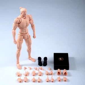Romankey X COWL 1/12 Yellow 6in Male Action Figure Joint Body Doll Model w/Head - Afbeelding 1 van 14