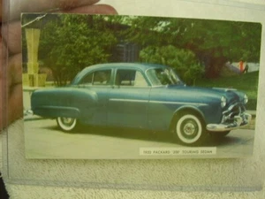 1952 PACKARD 200 TOURING SEDAN DEALER POSTCARD NEVER USED FREE POSTAGE - Picture 1 of 2