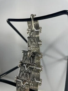 Vintage Aluminum Jerusalem Souvenir Panel Bracelet - Picture 1 of 3