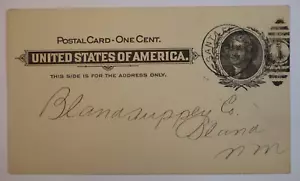 US Postal Card  2/18/03 Santa Fe New Mexico Territory Duplex Cancel Local Usage - Picture 1 of 2