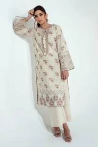 NWT SANA SAFINAZ Size XS Embroidered Cotton Lawn Kurti Pakistani Designer Indian - Picture 1 of 7