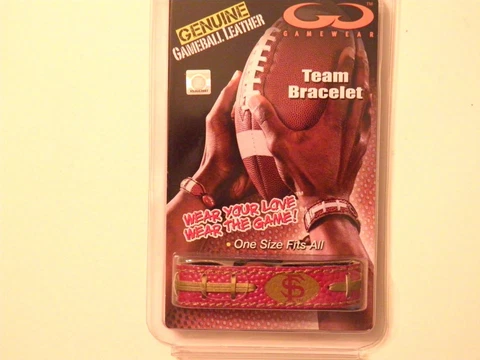 FLORIDA STATE SEMINOLES CLASSIC FOOTBALL BRACELET GENUINE GAMEBALL LEATHER NEW Cover