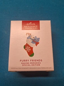 2024 Hallmark Keepsake Ornament ~Furry Friends~ Member Exclusive~ NIB MINIATURE - Picture 1 of 1