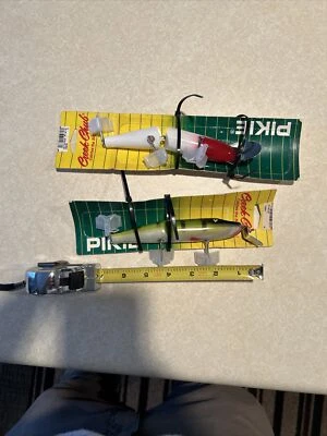 PIKIE articulado Creek Chub 6" en "PERCA" y rojo/blanco para MUSKIE/Lucio/Pickerel/Bajo Foto 1 de 4