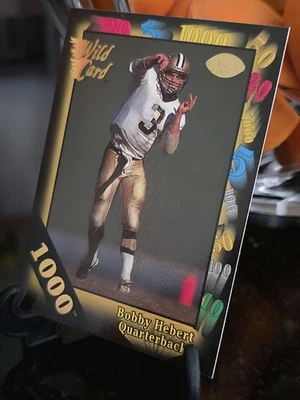 🚨 1000 STRIPE 1991 Wild Card PREMIERE EDITION NFL BLACK - BOBBY HEBERT 📢  - Image 1 of 4