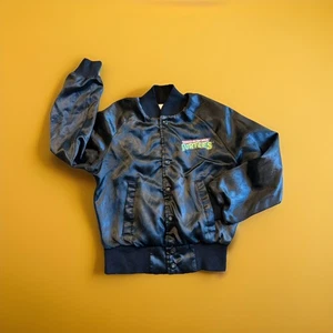 Chaqueta de satén vintage Chalk Line Teenage Mutant Ninja Turtles 1990 juvenil 10/12 - Imagen 1 de 16