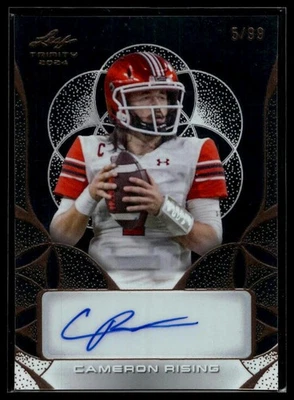 2024 Leaf Trinity - Clear Auto Bronze #CA-CR1 Cameron Rising #/99 Auto SN,AU - Image 1 of 2