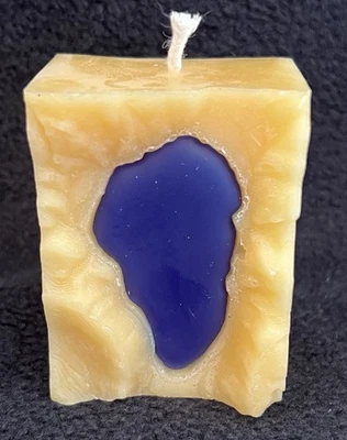 NEW IsraCandle Sea of Galilee & Tiberias Beeswax Candle Handmade in Israel - Image 1 of 4