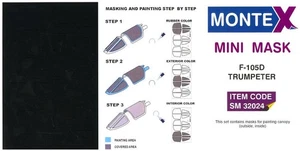 Montex 1/32 Republic F-105D Thunderchief Canopy Paint Mask Trumpeter - Bild 1 von 1