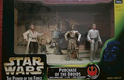 Star Wars Compra de los Droides Set Tío Owen Lars Poder de la Fuerza Kenner Foto 1 de 4