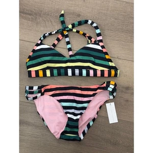 Raisins Multi Striped Beach Life Swim 2 Piece Set Size Small - Picture 1 of 4