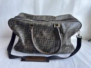 Fendi zucchino canvas and leather weekend bag / Hold-all - Picture 1 of 10
