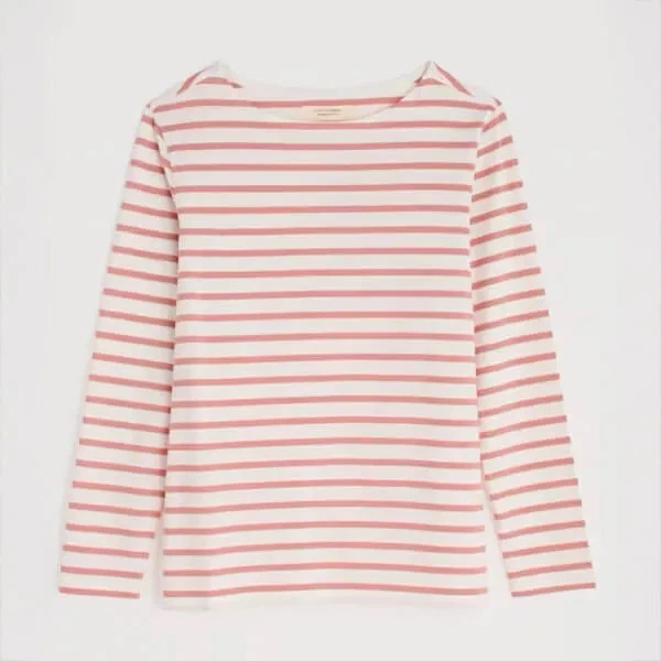 Seasalt Sailor Shirt Breton Dusty Rose  - Image 1 of 1