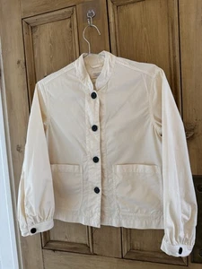 Toast Cream Cotton Linen Jacket Size 6 Generously Cut - Picture 1 of 12