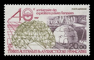 FSAT Sc# C 99, 1988 FRENCH POLAR EXPEDITIONS, 40th ANNIVERSARY - MINT F-VF NH - Picture 1 of 2