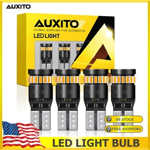 2X T10 168 194 Amber Yellow LED Canbus No Error License Side Marker Light Bulb - Picture 1 of 7