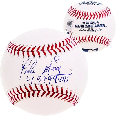 Pedro Martinez Signed MLB Baseball Boston Red Sox "CY 97-99-00" Beckett Wit - Image 1 of 4