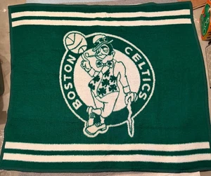 Vintage Biederlack Wohndecke 80er Boston Celtics NBA Basketball RAR Vogel - Bild 1 von 6